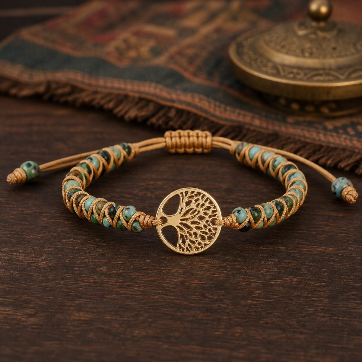 Knotted Stone Intention Bracelet