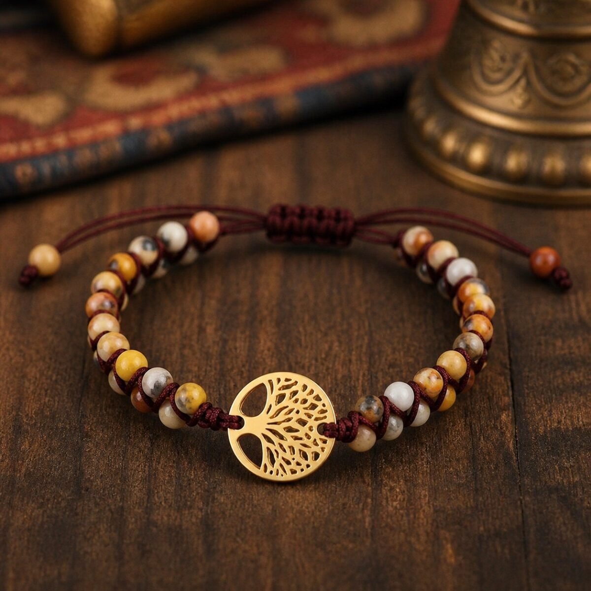 Knotted Stone Intention Bracelet