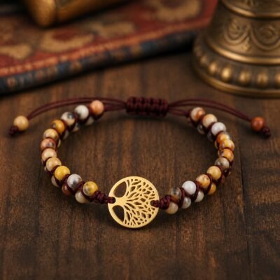 Knotted Stone Intention Bracelet