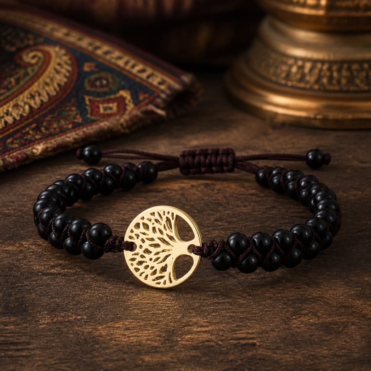 Knotted Stone Intention Bracelet
