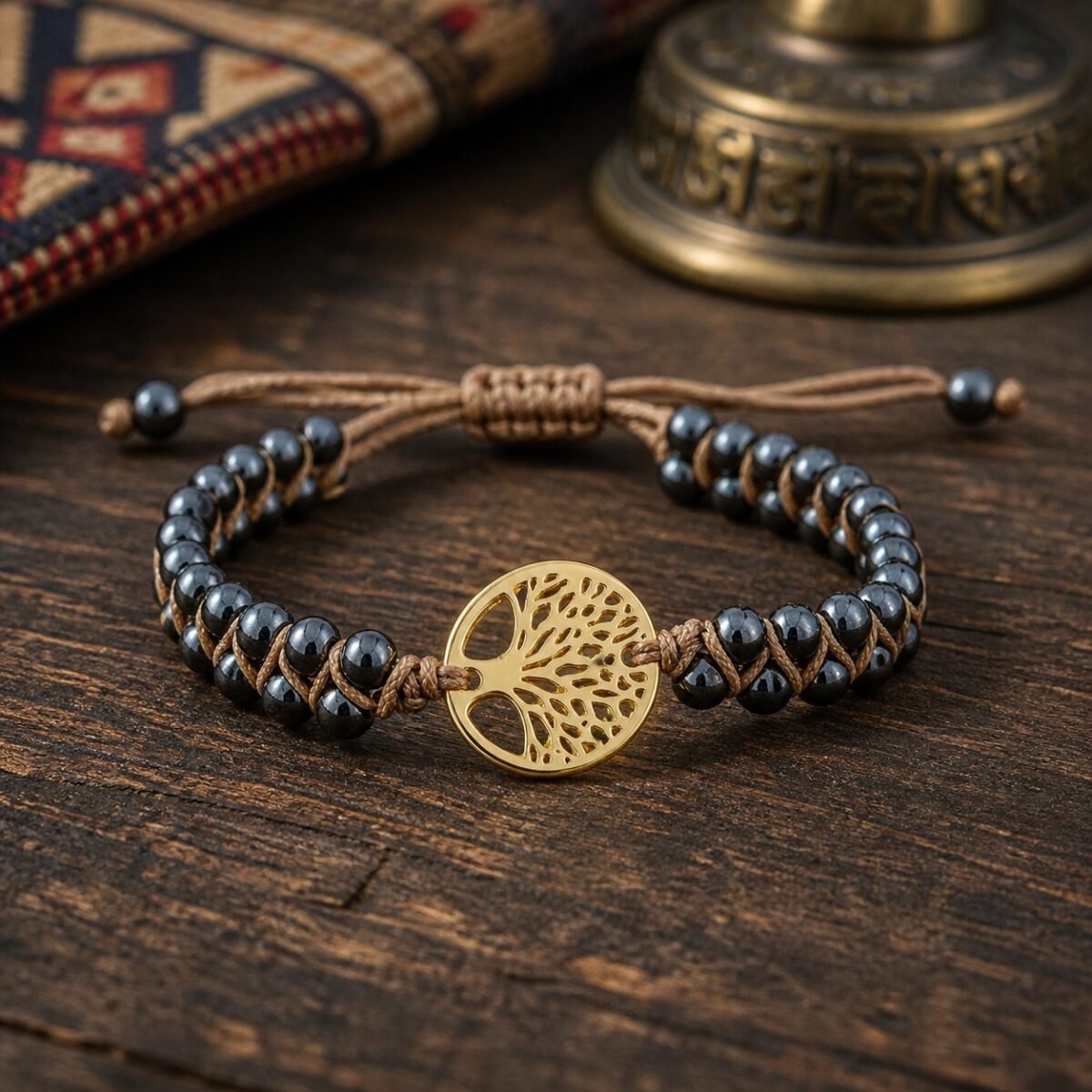 Knotted Stone Intention Bracelet