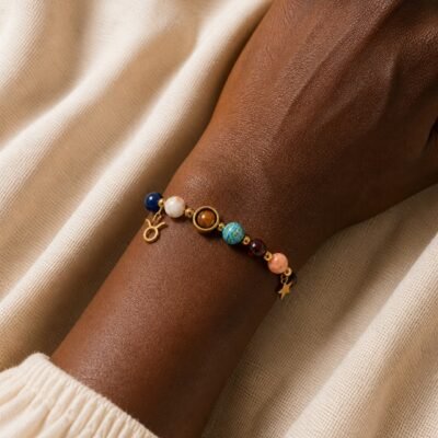 Taurus Midnight Zodiac Faceted Crystal Bracelet