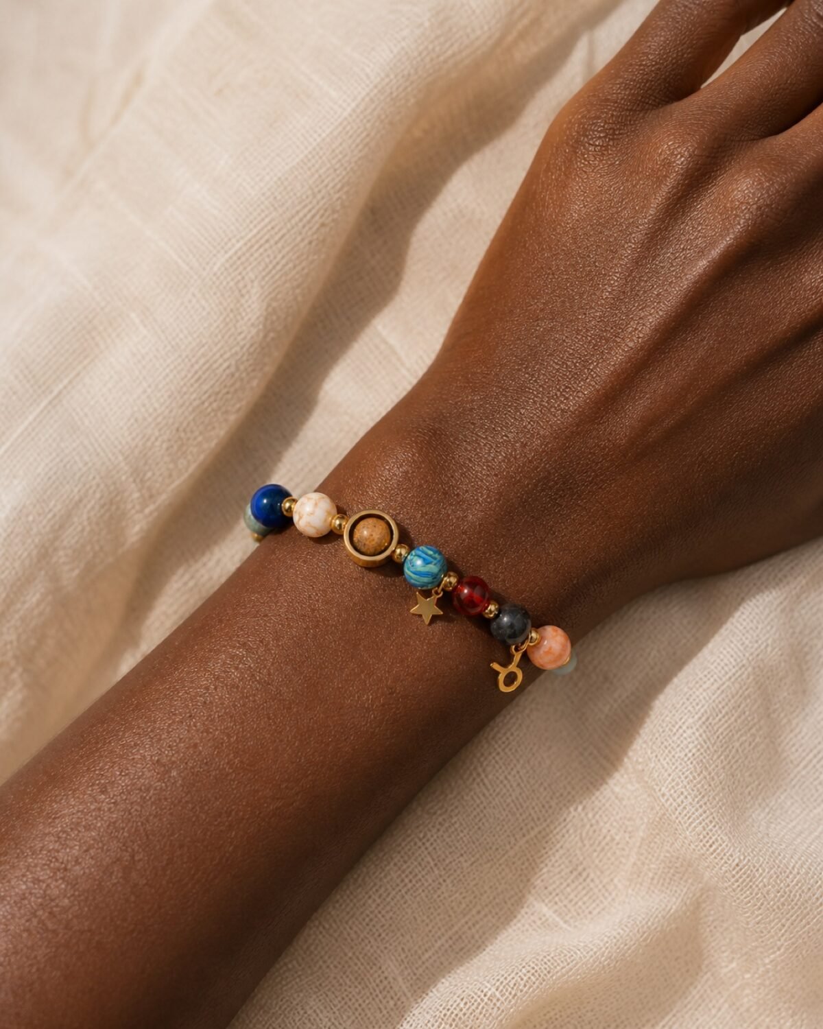Taurus Blue Horizon Zodiac Stone Bracelet