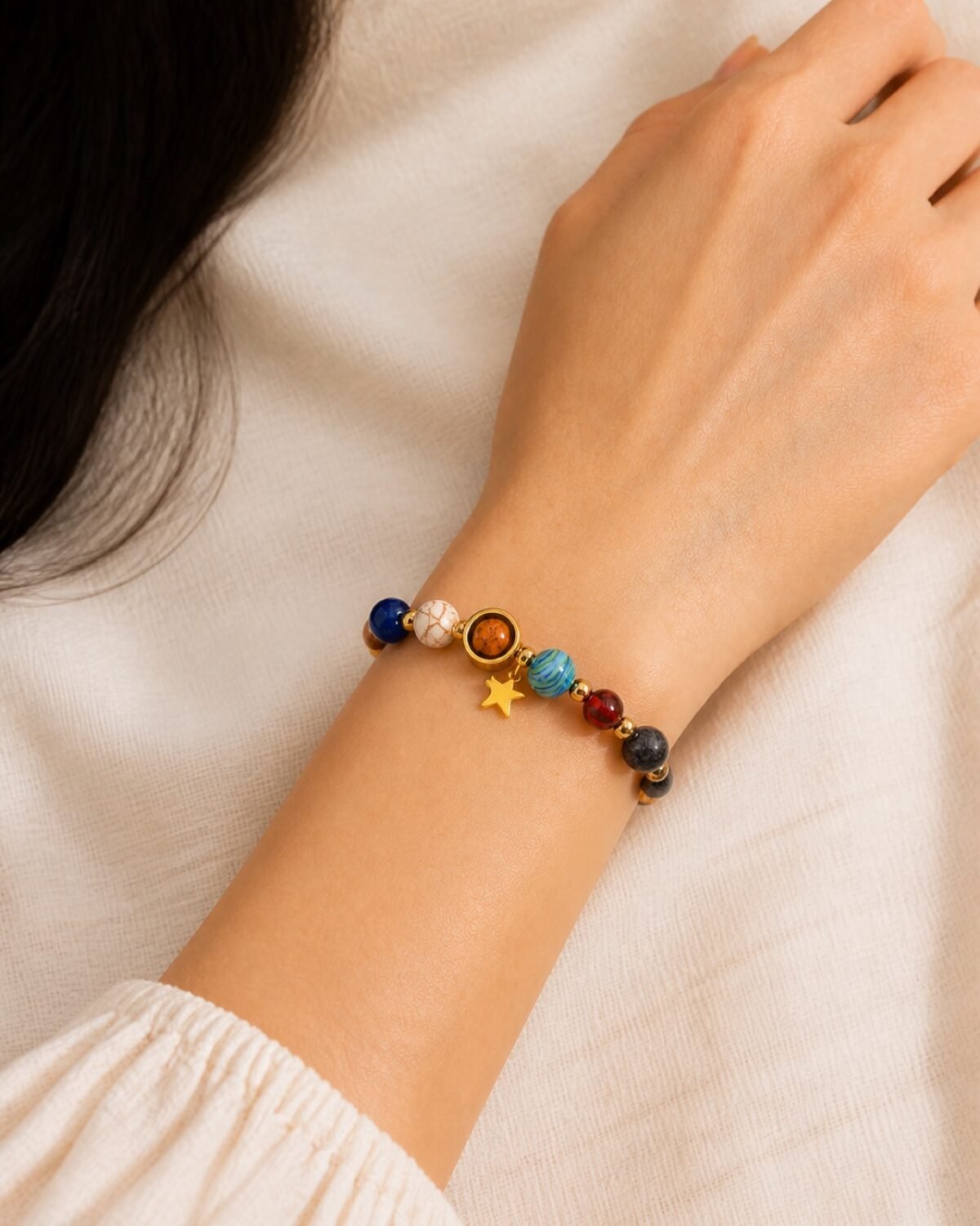 Taurus Blue Horizon Zodiac Stone Bracelet