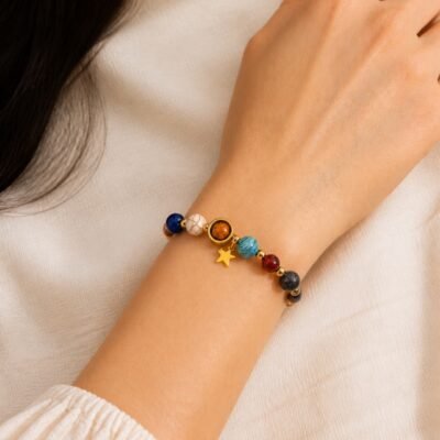 Taurus Blue Horizon Zodiac Stone Bracelet