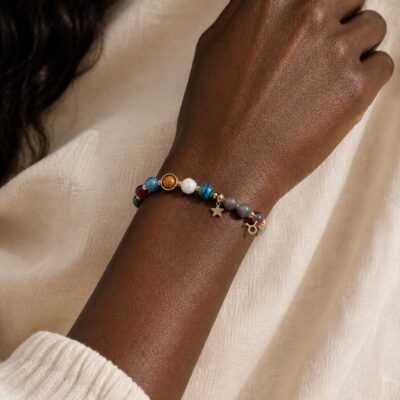 Taurus Celestial Light Planetary Bead Bracelet