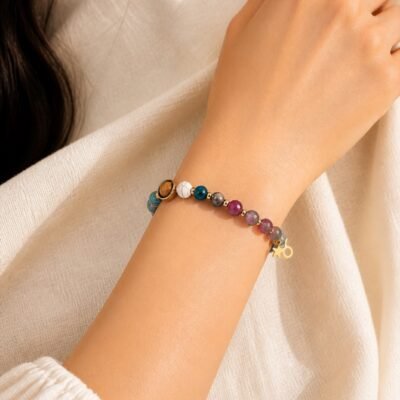 Taurus Celestial Light Planetary Bead Bracelet