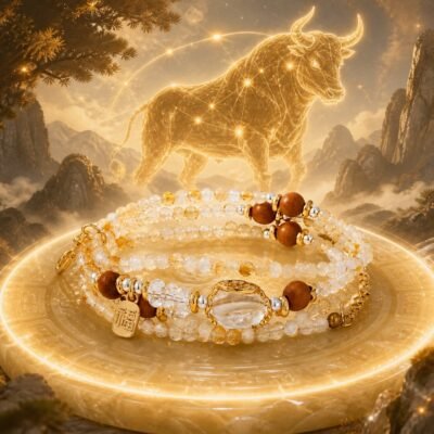 Taurus Elemental Zodiac Crystal Wrap Bracelet