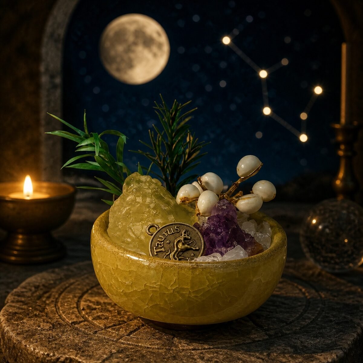 Taurus Crystal Micro-Landscape Desk Decor