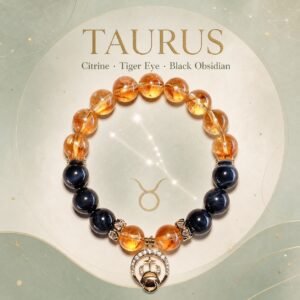 Zodiac Crystal Talisman Bracelet — Choose Your Sign - Taurus
