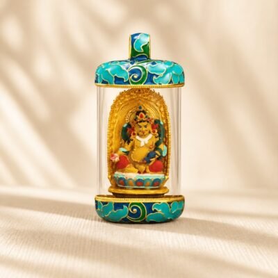 Tibetan Artisan Hand-Painted Thangka Pendant Necklace