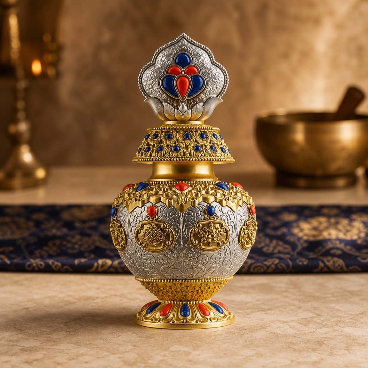 Tibetan Auspicious Treasure Vase