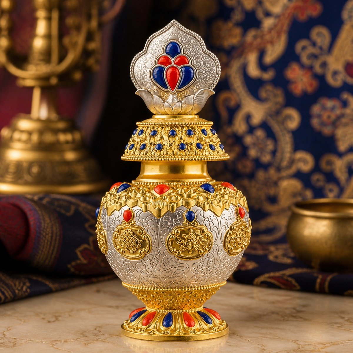 Tibetan Auspicious Treasure Vase