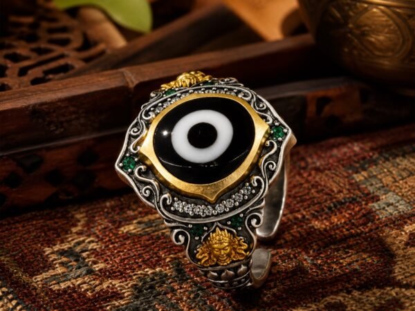 Tibetan Dzi Eye Protection Ring