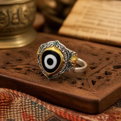 Tibetan Dzi Eye Protection Ring