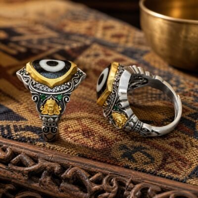 Tibetan Dzi Eye Protection Ring