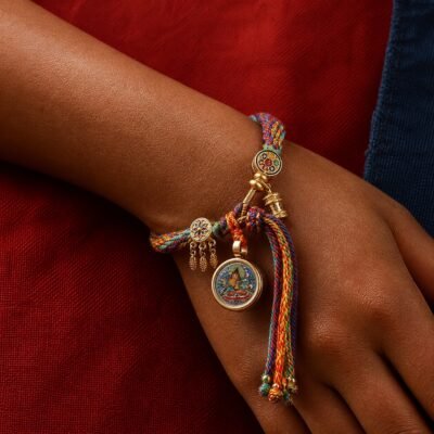 tibetan-eastern-zodiac-guardian-cord-bracelet-03-worn-deep Tibetan Eastern Zodiac Guardian Cord Bracelet