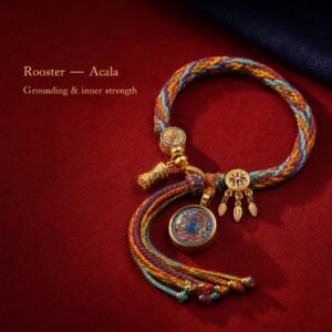 Tibetan Eastern Zodiac Guardian Cord Bracelet - Rooster — Acala