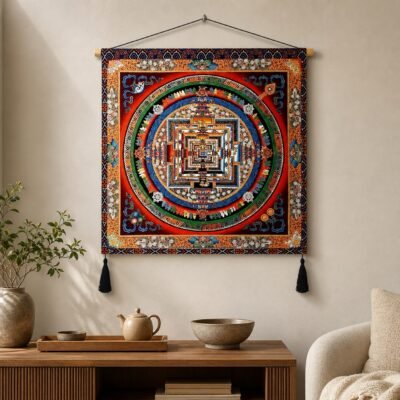 Tibetan Mandala Wall Hanging Tapestry