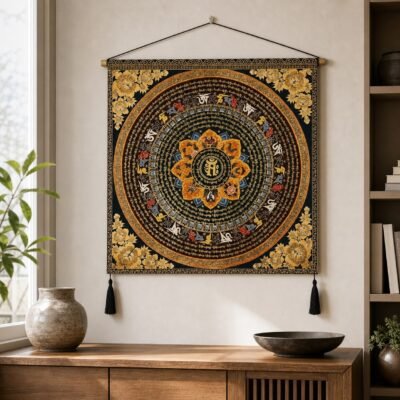 Tibetan Mandala Wall Hanging Tapestry