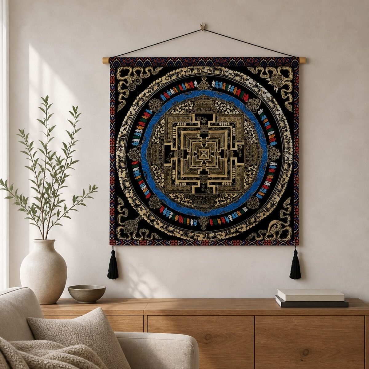 Tibetan Mandala Wall Hanging Tapestry