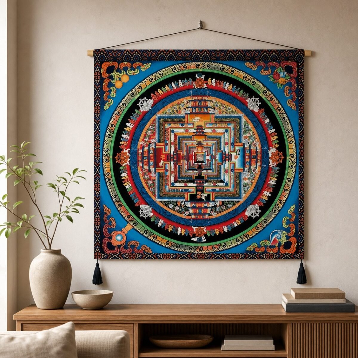 Tibetan Mandala Wall Hanging Tapestry