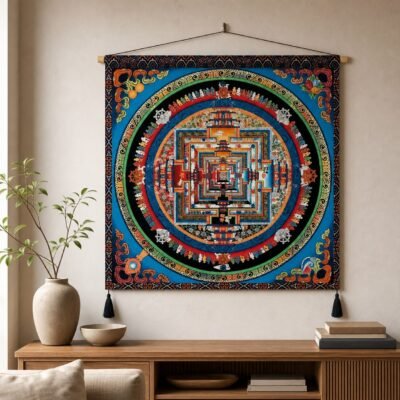 Tibetan Mandala Wall Hanging Tapestry