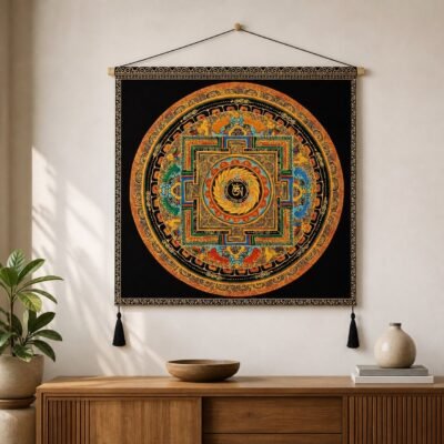Tibetan Mandala Wall Hanging Tapestry