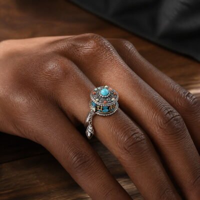 Tibetan Prayer Wheel Ring