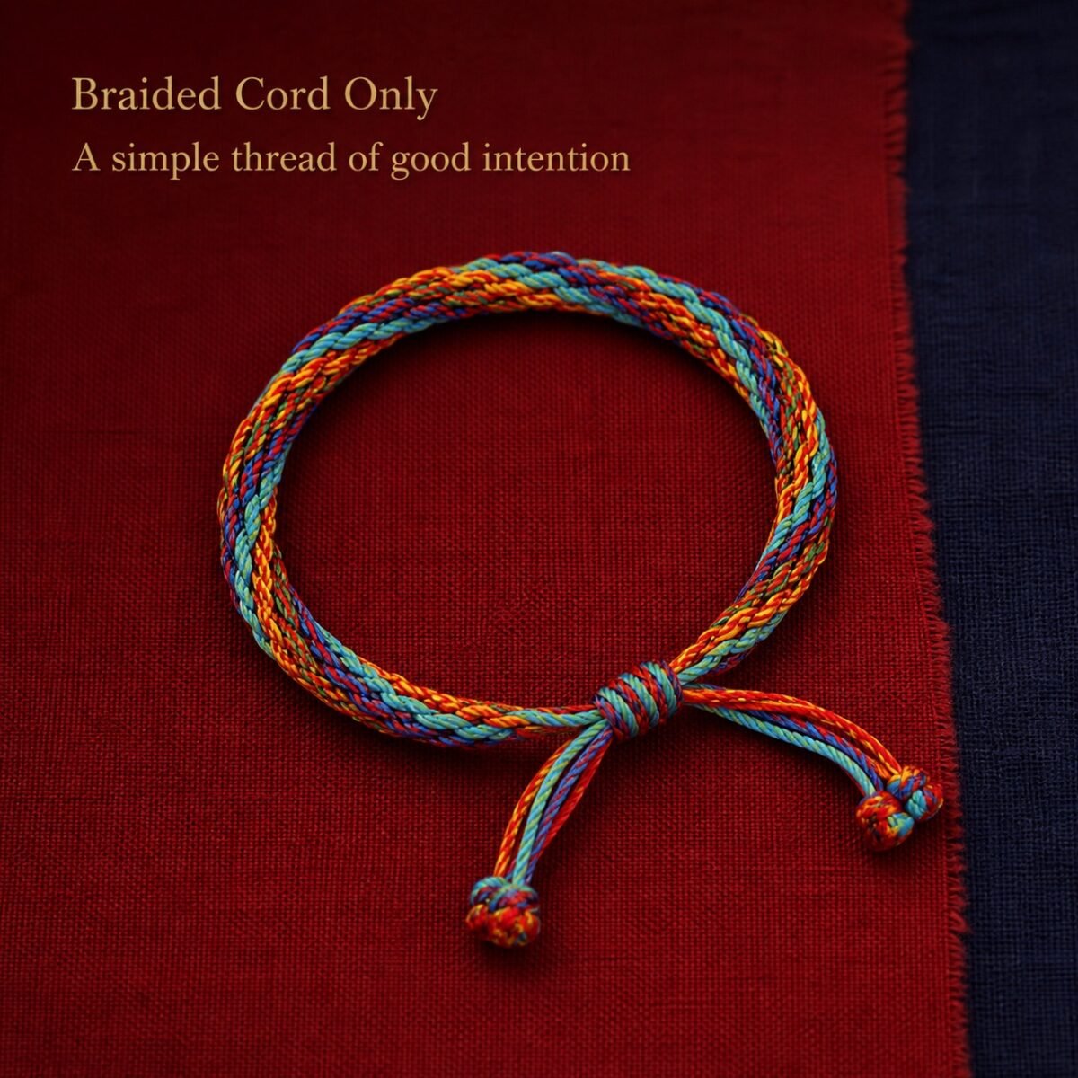 Tibetan Sacred Deity Charm Cord Bracelet