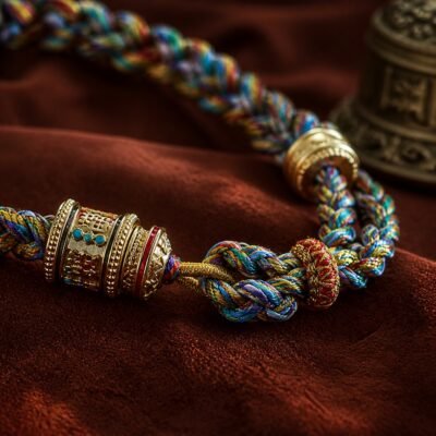 tibetan-six-syllable-mantra-bracelet-04-handmade-detail Six-Syllable Mantra Bracelet