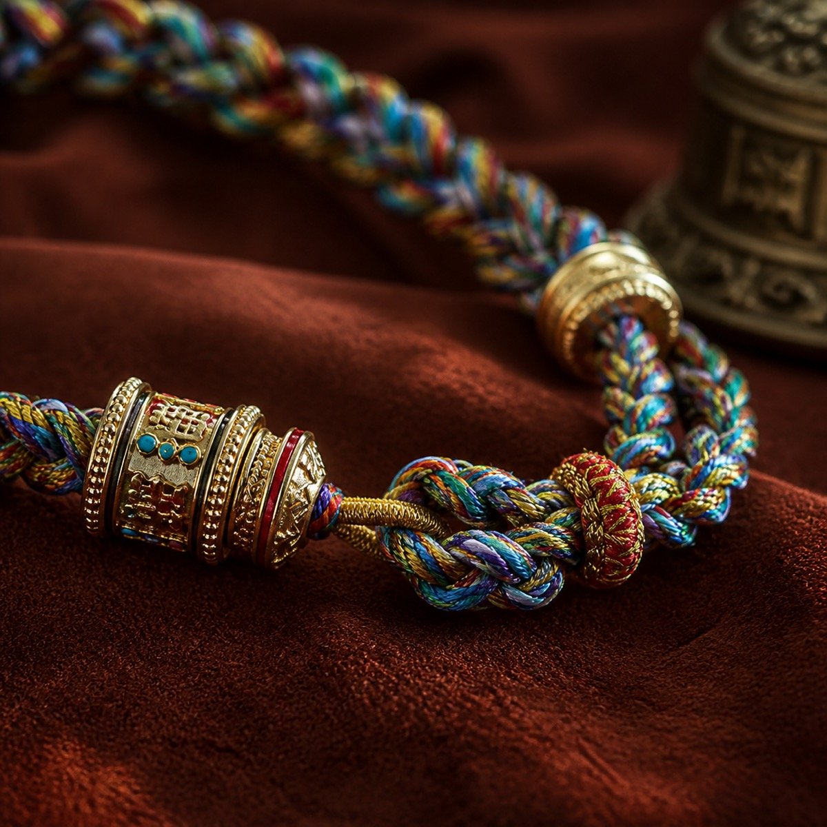 tibetan-six-syllable-mantra-bracelet-04-handmade-detail Six-Syllable Mantra Bracelet