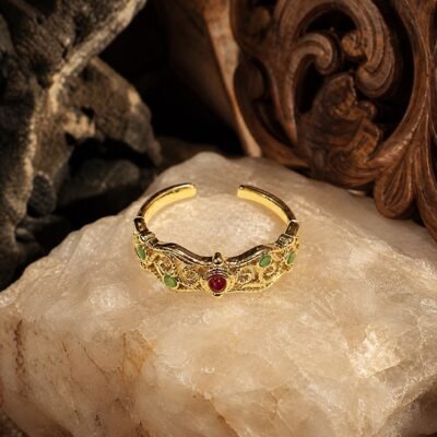 Vintage Palace Cloisonne Adjustable Ring