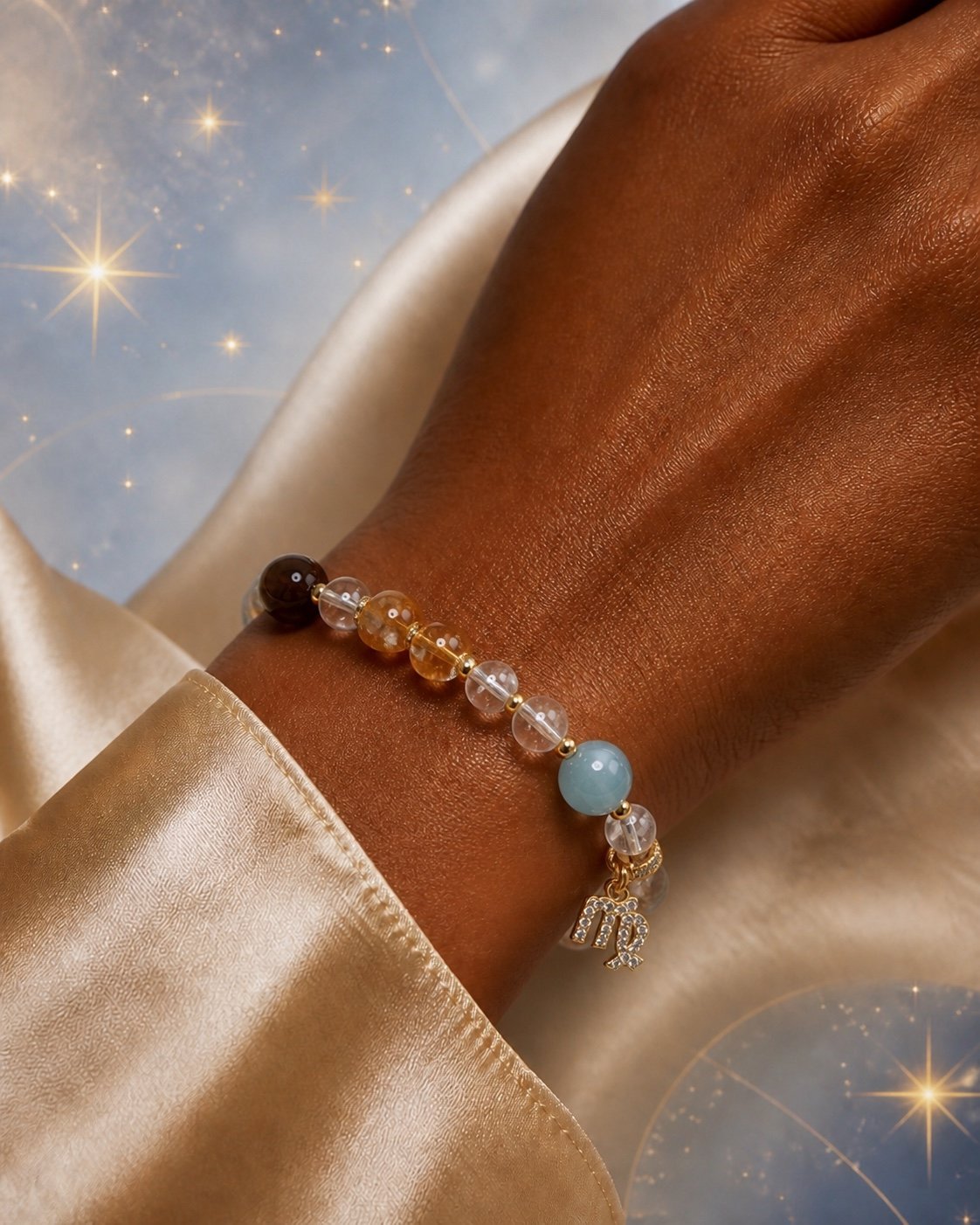 Virgo Clear Path Zodiac Crystal Bracelet