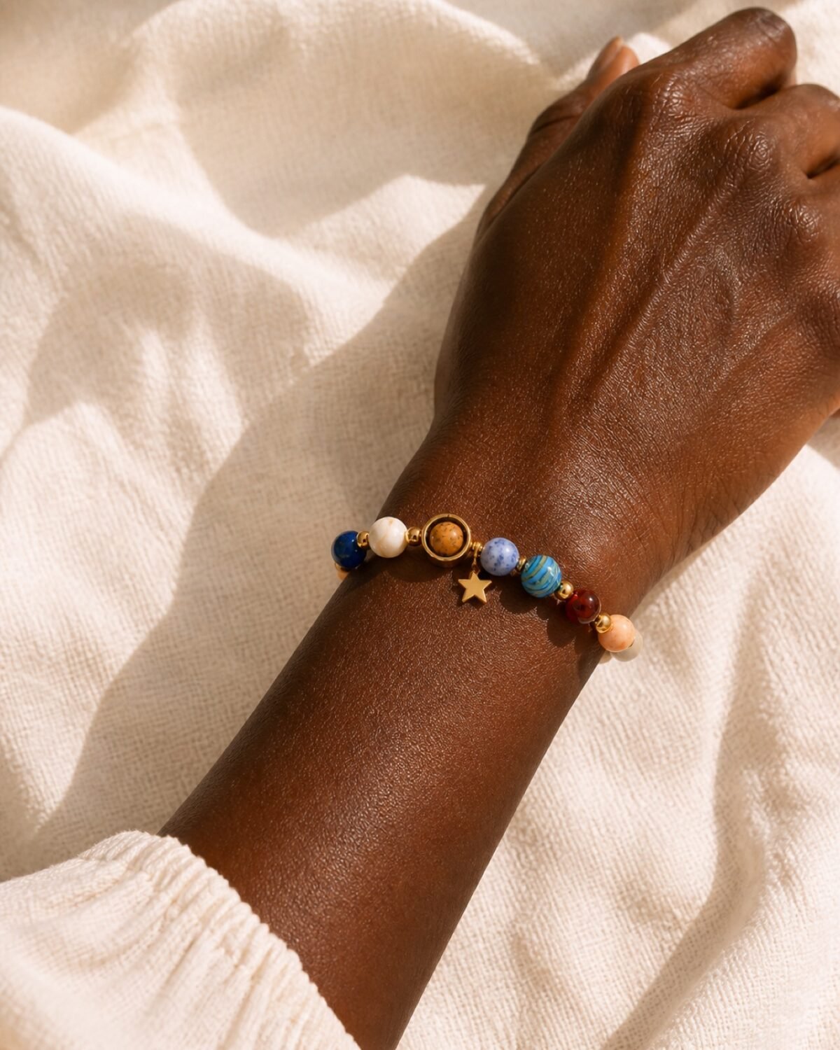 Virgo Midnight Zodiac Faceted Crystal Bracelet