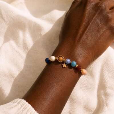 Virgo Midnight Zodiac Faceted Crystal Bracelet