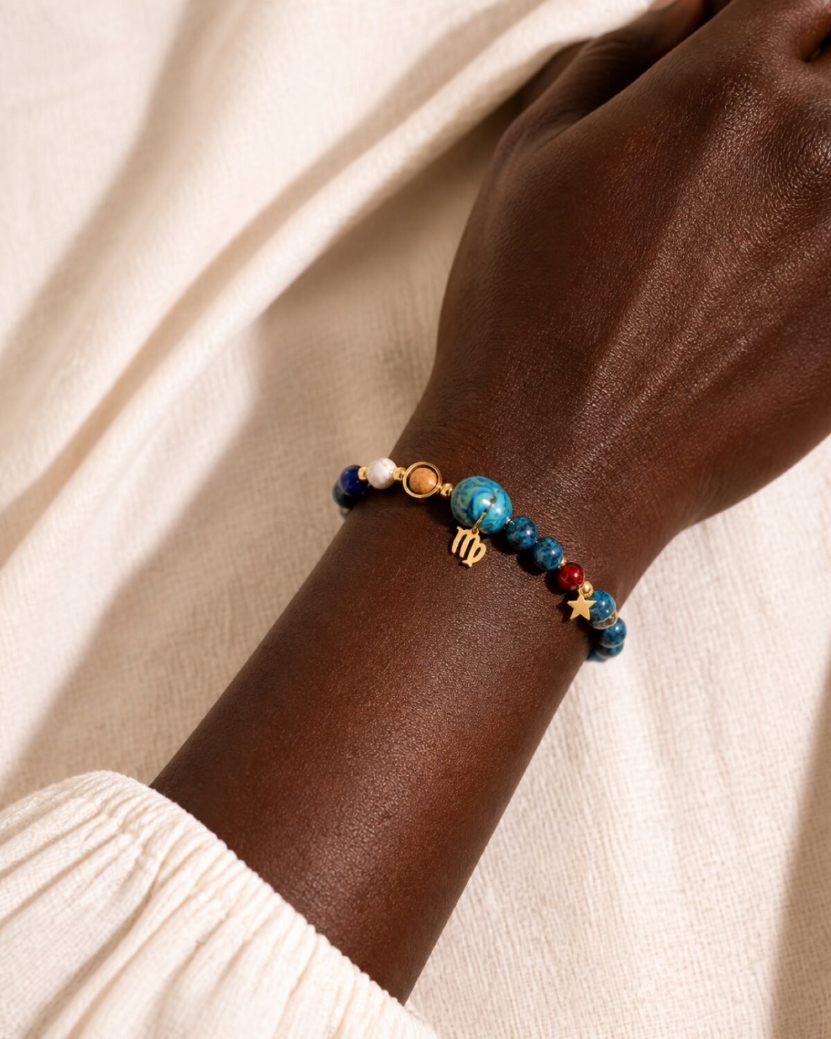 Virgo Blue Horizon Zodiac Stone Bracelet