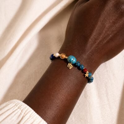 Virgo Blue Horizon Zodiac Stone Bracelet