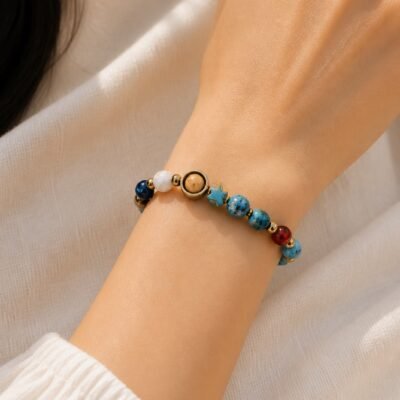 Virgo Blue Horizon Zodiac Stone Bracelet