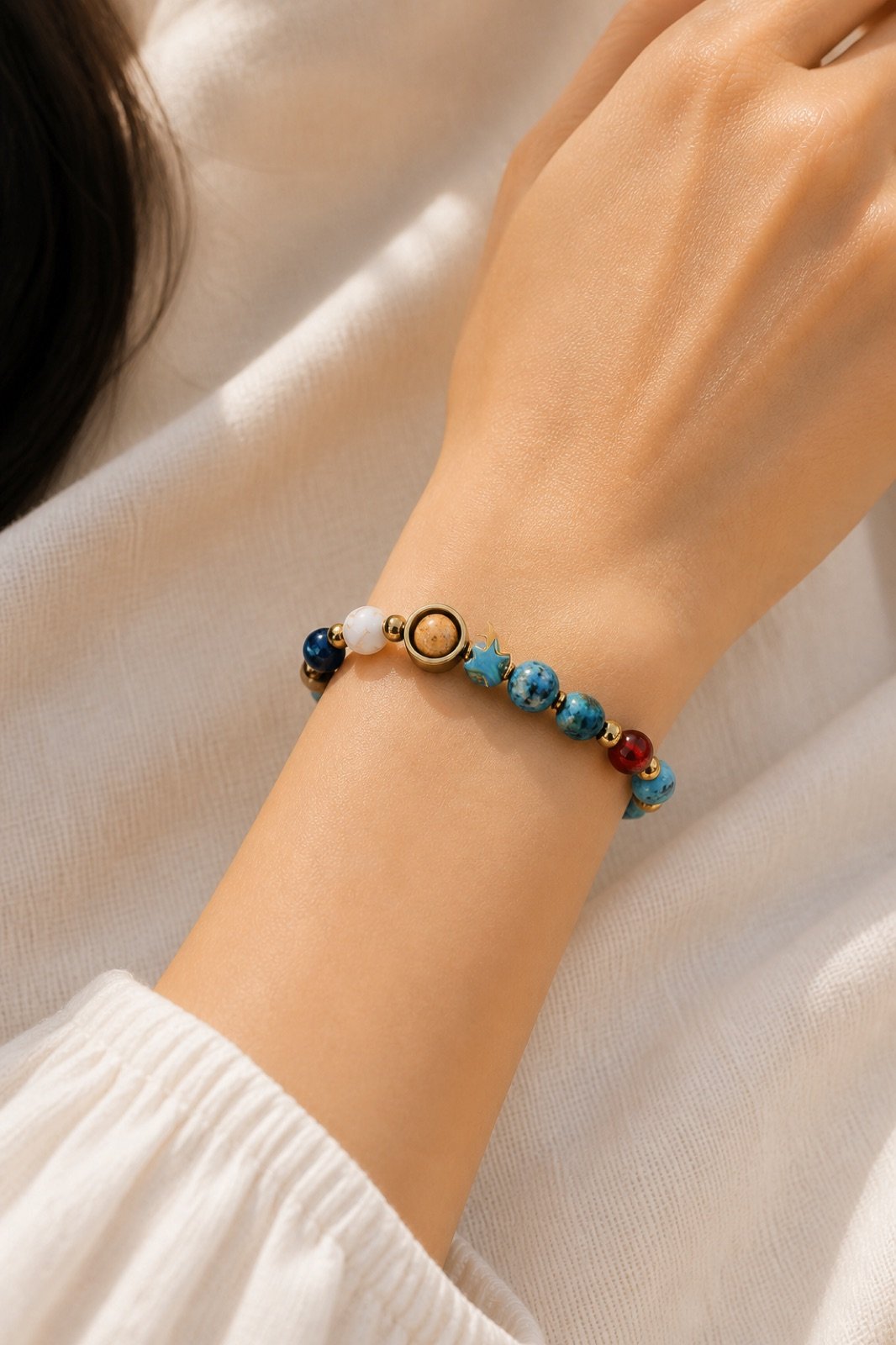 Virgo Blue Horizon Zodiac Stone Bracelet