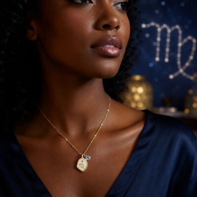 Virgo Pearlescent Zodiac Birthstone Necklace