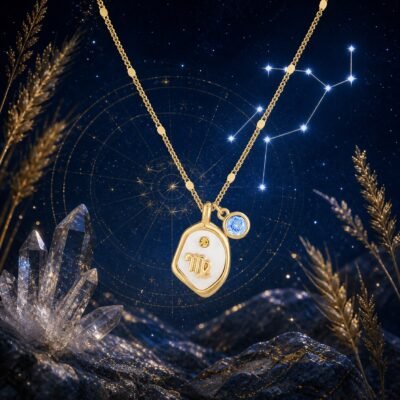 Virgo Pearlescent Zodiac Birthstone Necklace