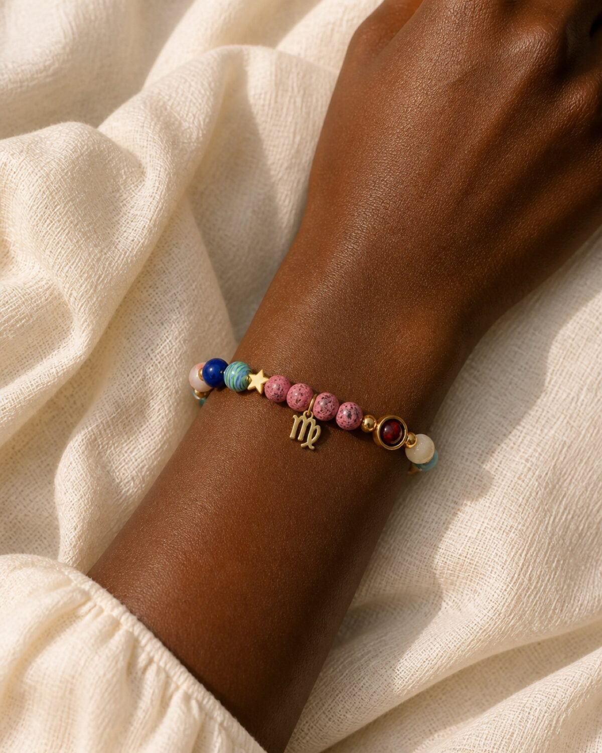 Virgo Rose Zodiac Totem Bracelet