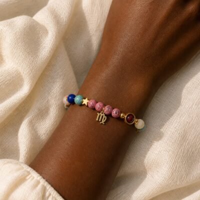 Virgo Rose Zodiac Totem Bracelet