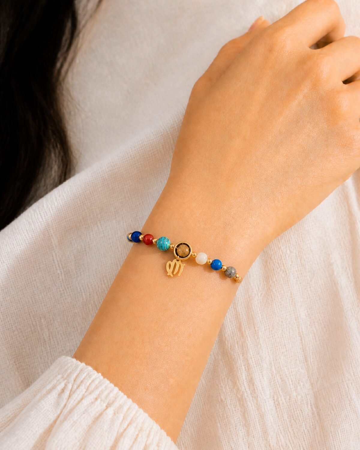 Virgo Rose Zodiac Totem Bracelet