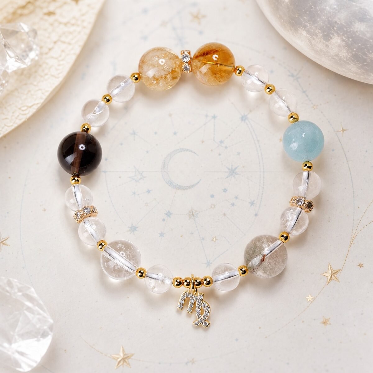 Virgo Clear Path Zodiac Crystal Bracelet