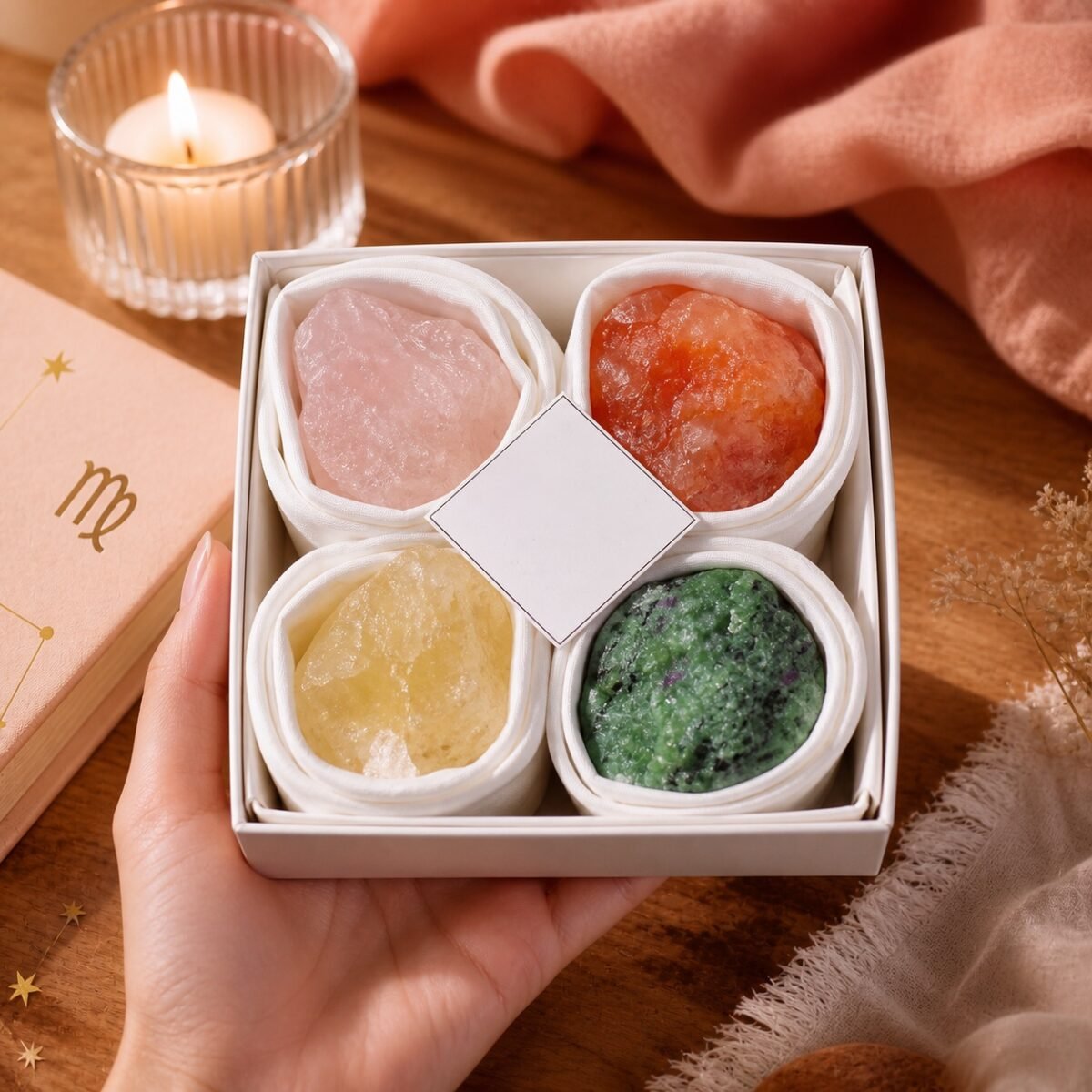 Virgo Four Raw Crystal Gift Set