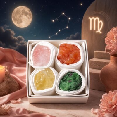 Virgo Four Raw Crystal Gift Set
