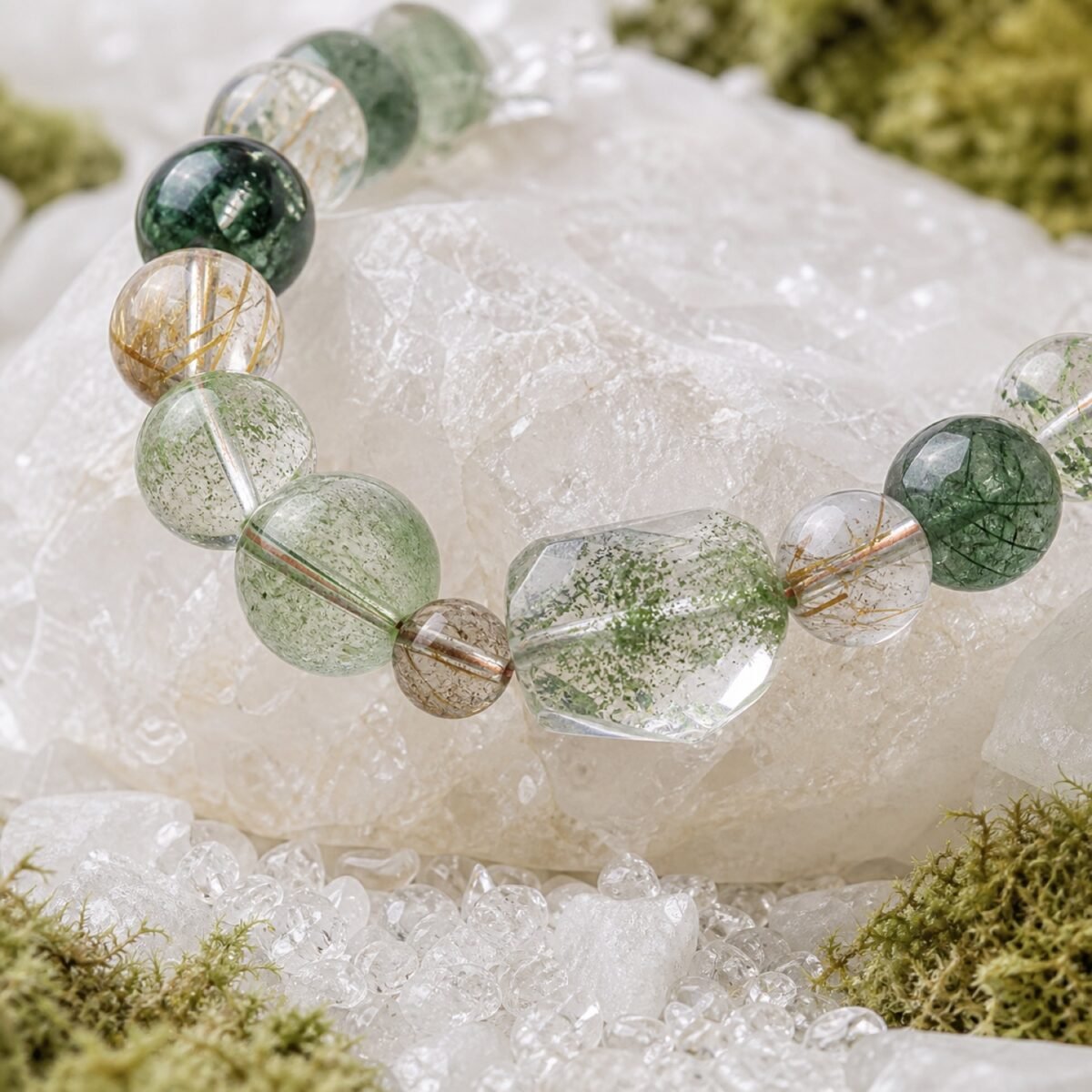 wealth-flow-green-phantom-rutilated-quartz-bracelet-03-crystal-detail Wealth Flow Green Phantom & Rutilated Quartz Bracelet
