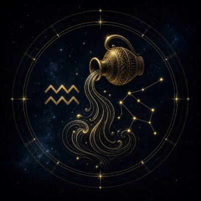Aquarius Celestial Light Planetary Bead Bracelet